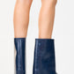 Ellas Navy Chunky Heel Boot (Women)