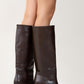 Cassandra Brown Cilt High‑Heel Boot (Women)