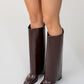 Maybe Burgundy Chunky Heel Boot (Women)