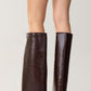 Maybe Burgundy Chunky Heel Boot (Women)