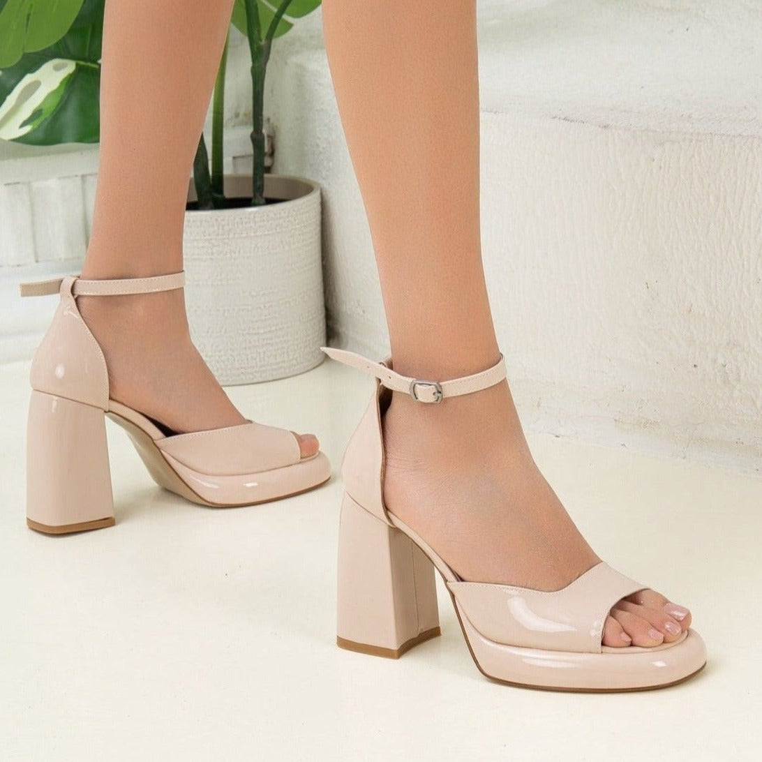 Buy MESH ME HOT BEIGE PEEP-TOE ANKLE BOOTS for Women Online in India