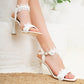 White Lace Wedding Shoes, White Heels, White Bride Shoes, Wedding Shoes, White High Heel Shoes