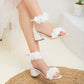 Lace Wedding Shoes, White Heels, White Bride Shoes, Wedding Shoes, White Low Heel Shoes
