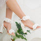 White Lace Wedding Shoes, White Heels, White Bride Shoes, Wedding Shoes, White High Heel Shoes