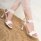 White High Heels, Lace Wedding Shoes, White Heels, White Bride Shoes, Wedding Shoes, White High Heel Shoes