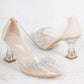 Transparent Wedding Shoes, Transparent Bridal Shoes, Transparent Heels, Transparent Block Heels, Cinderella Shoes, Bridal Shoes, Bride Heels