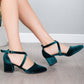 Green Velvet Heels, Green Velvet Shoes, Green Low Heels