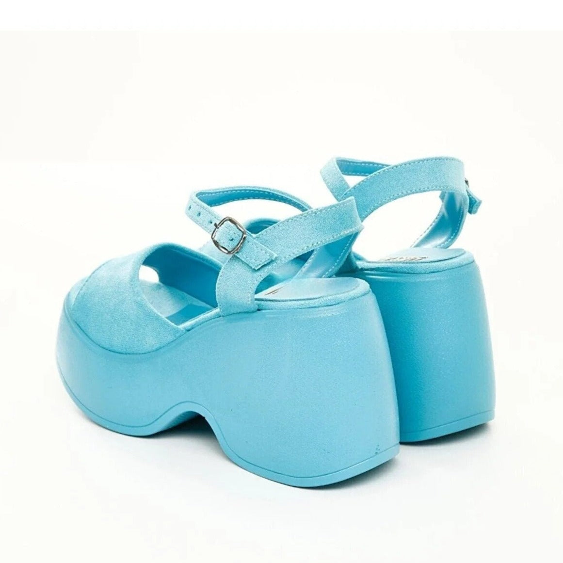 Barb Baby Blue Wedges 6.5 US 4 UK 23cm 37 EU