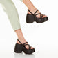 Wedge Sandals, Black Strappy Wedges, Black Platform Sandals, Black Chunky Sandals, Chunky Strappy Sandals, Black Sandals, Strappy Sandals