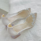 Wedding Shoes, Transparent Heels, Transparent Bridal Shoes, Transparent Wedding Shoes, White Heels, Transparent Low Heels, White Pumps