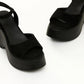 Wedge Sandals, Black Suede Wedges, Black Platform Sandals, Black Chunky Sandals, Handmade Sandals, Black Suede Sandals, Black Sandals