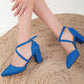 Bright Blue High Heels, Wedding Shoes, Blue Glitter Wedding Heels, Blue Glitter Heels, Bright Blue Wedding Shoes, Blue Glitter Bridal Shoes