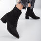 Black Suede Boots, Ankle Boots, Boots Women, Black Ankle Boots, Winter Boots, Black High Heel Boots, Lace Up Boots, Black Suede Ankle Boots