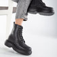 Combat Boots, Black Boots, Black Lace Up Boots, Black Ankle Boots, Boots Women, Winter Boots, Black Combat Boots, Rave Boots, Lace Up Boot