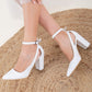 Wedding Shoes, White Wedding Shoes, Bridal Shoes, Wedding Heels, White Block Heels, Bride Shoes, White High Heels, White Heels for Bride