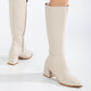 Knee High Boots, Pointed Toe Boots, Beige Long Boots, Women Boots, Beige Boots, Tall Boot, High Heel Boots, Beige Slouch Boots, Heeled Boot