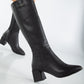 Knee High Boots, Black Boots, Black Long Boots, Women Boots, Black High Boots, Tall Boot, High Heel Boots, Black Slouch Boots, Heeled Boot
